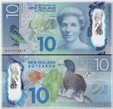 Kiwi Currency - 10 Dollar Polymer Note (2015)