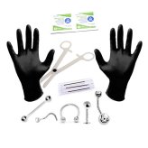 Piercing Essentials Set - 12 Pieces for Various Body Parts and Gauges