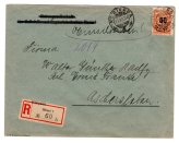 Memel Occupation Registered Cover with Label