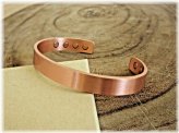 Copper Magnetic Cuff Bracelet with 8 Magnets for Arthritis Relief and Energy Therapy