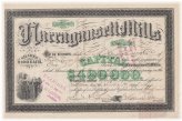 Narragansett Mills Historical Stock Certificate