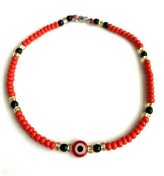 Crimson Eye of Protection Anklet