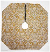 Golden Petal Holiday Tree Skirt