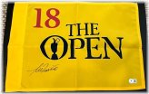 Lee Trevino Undated British Open Signed Flag - Beckett COA