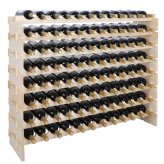 Wooden Wine Storage Shelves - 96 Bottle Capacity