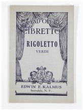 Rigoletto Libretto in Italian & English from c.1940