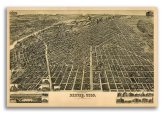 Denver CO 1889 Historic Panoramic Town Map - 16x24