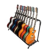 Harmony Hold: Folding Multi-Guitar Rack Stand with Round Tube Design