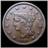 N-4 Newcomb 4 R-3 Braided Hair Large Cent Penny