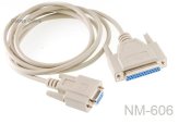 Null Modem Serial Cable - 6ft DB9 Female to DB25 Female by CablesOnline