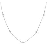 Sparkling Circle Sterling Silver Necklace