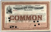 Laclede Gas Light Company Vintage Stock Certificate
