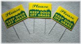 Grass Protection Signs for Dogs - Yellow