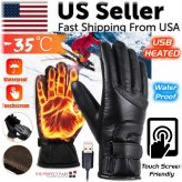 Thermal Touch Winter Gloves: USB Heated for Extra Warmth and Wind Protection