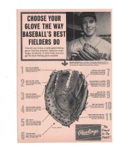 Golden Era Baseball Glove Ad Cutout