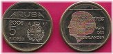 Aruba Dutch State 5 Florin 2005 UNC - Queen Beatrix Portrait