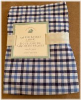 Nantucket Plaid Blue Cotton Easter Liner