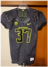 2011 Oregon Ducks #37 Volt Game Used Nike Authentic Jersey