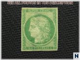 Green Ceres Stamp, 1850 French Issue