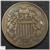 Large Motto Copper Two Cent Piece