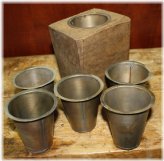 Rustic Tin Cup Candle Holders