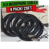 Toadlink XLR Mic Cables - 20ft 4 Pack