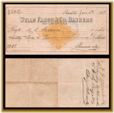 Vintage Wells Fargo Bank Check