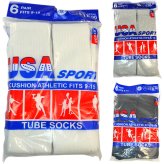 Cotton Tube Socks - Made in USA