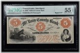 Antique McKeen County Bank $5 Banknote
