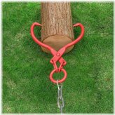 Red Ring Log Tongs: 25-Inch Steel Tools for Lifting and Dragging Logs