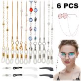 Sunglass Savvy Set: 6 Adjustable Neck Chains for Eyeglasses