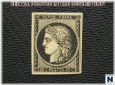 Black Ceres Stamp Re-issue from 1862, MLH