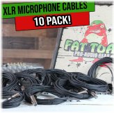 ToadCord XLR 3-Pin Cables - 20ft, Pack of 10 (Female to Male) for Recording and Live Performances