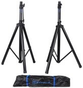 Rockville Adjustable Tripod Speaker Mounts with Carry Bag - Universal Fit