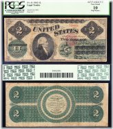1862 $2 Hamilton "Greenback" US Legal Tender Note