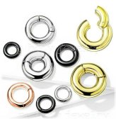 Steel Hinged Segment Ring - Large Gauge Clicker Earring and Septum Jewelry