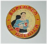 Vintage Supermen Enamel Pin from 1950's