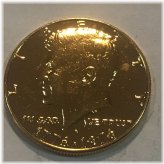 Bicentennial Gold-Plated Kennedy Half Dollar