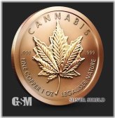 Copper Cannabis Round