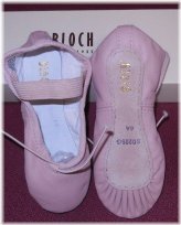 Pink Leather Ballet Shoes with Full Soles by Bloch (205G/205L)