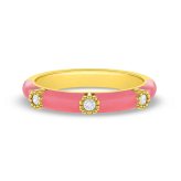 Pink Enamel Sparkle Ring