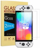 OLED Shield - 2 Pack Premium Tempered Glass Screen Protector for Nintendo Switch