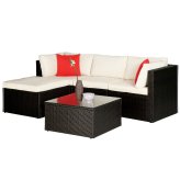 Modular Rattan All-Weather Patio Set with Sectional Sofa