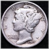 1919 Mercury Dime XF