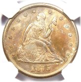 1875-CC NGC Certified Uncirculated Twenty Cent Coin