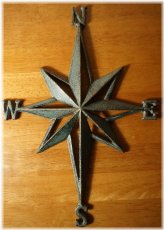 Antique-Style Nautical Compass Rose for Sailboats and Ships