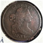 Plain 4 Draped Bust Half Cent