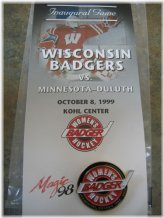 Wisconsin Badger Hockey Inaugural Game Women's Pin - UMD 1999