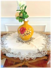 Floral Lace Round Tablecloth