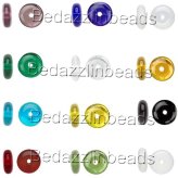 Czech Glass Rondelle Spacer Disc Beads - Assorted Colors (Pack of 30)